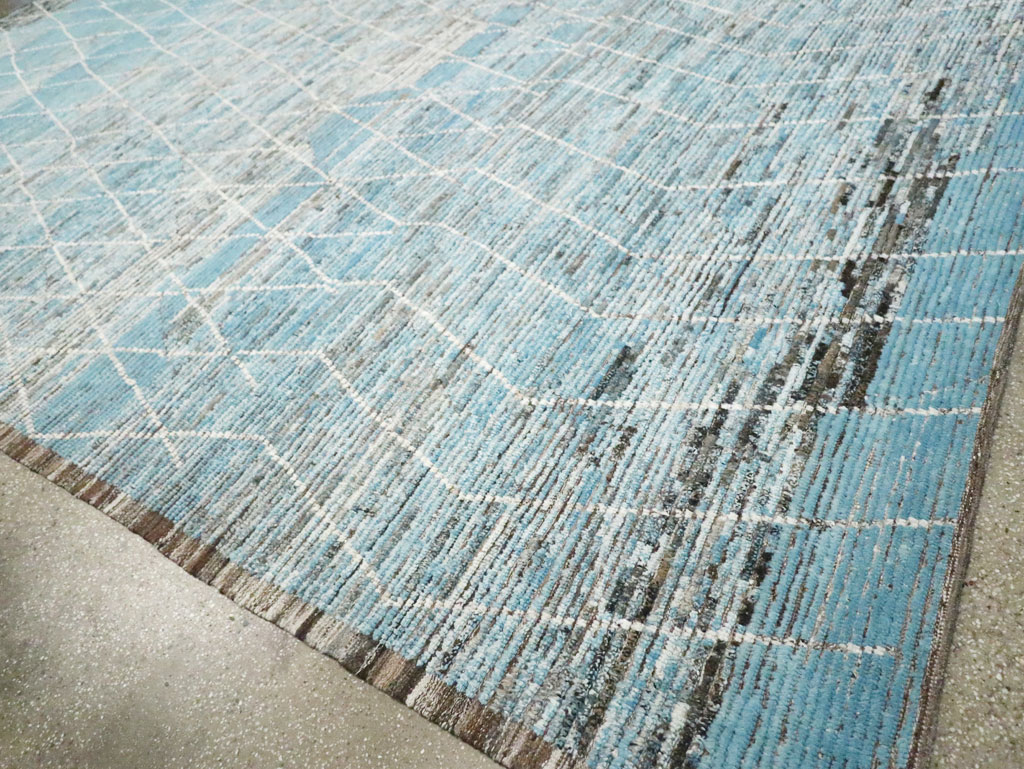 Moroccan Inspired Contemporary Turkish Large Room Size Carpet, No.30808 - Staging