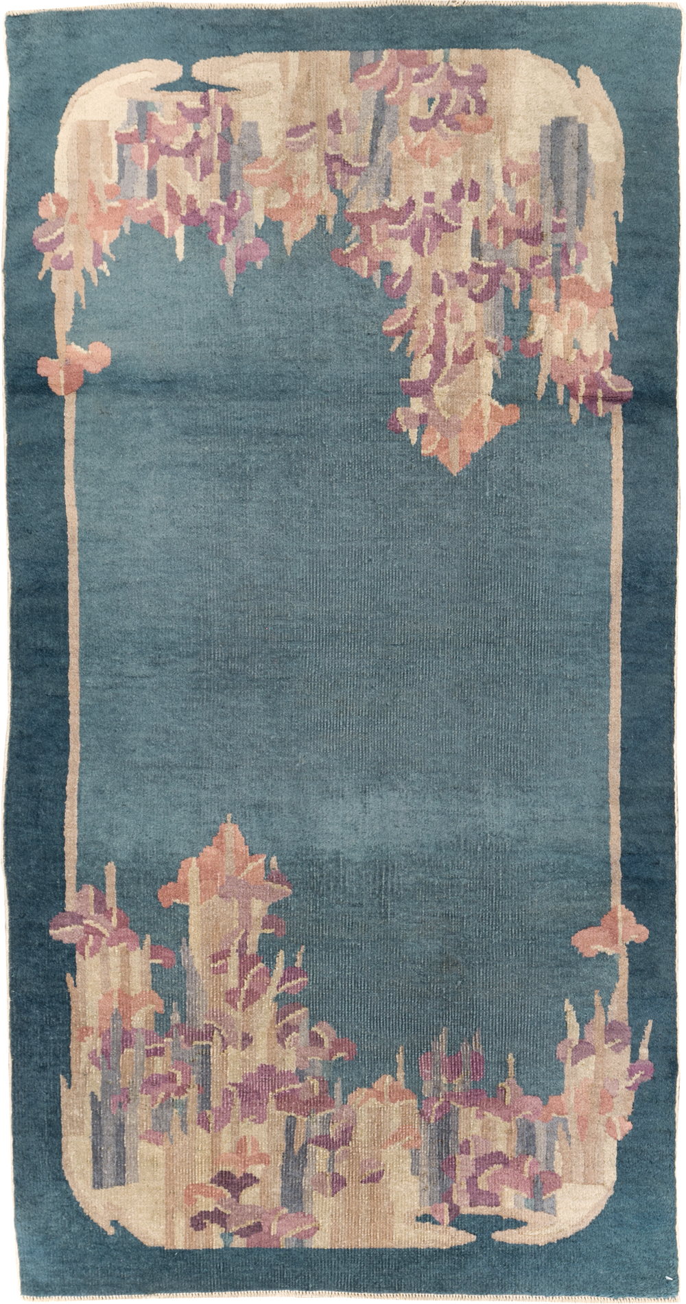 Vintage Chinese Art Deco Throw Rug, No.30813 - Staging
