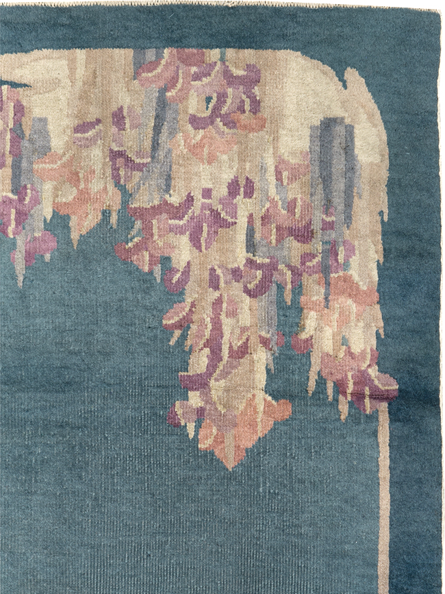 Vintage Chinese Art Deco Throw Rug, No.30813 - Staging