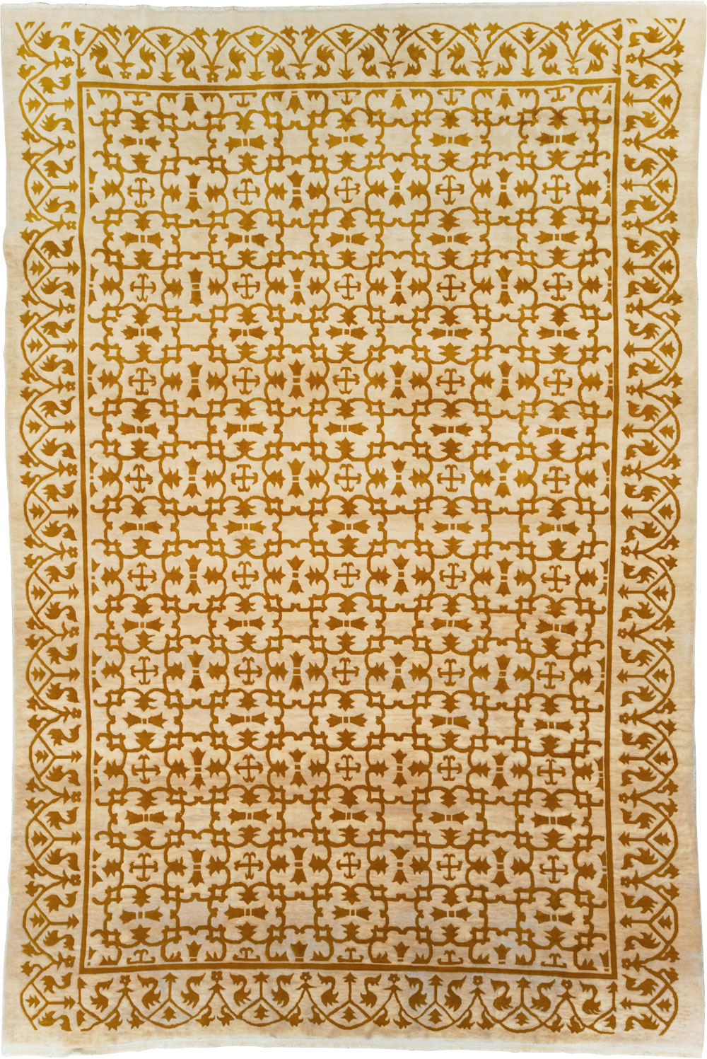 Vintage Indian Continental Large Room Size Carpet, No.30814 - Staging