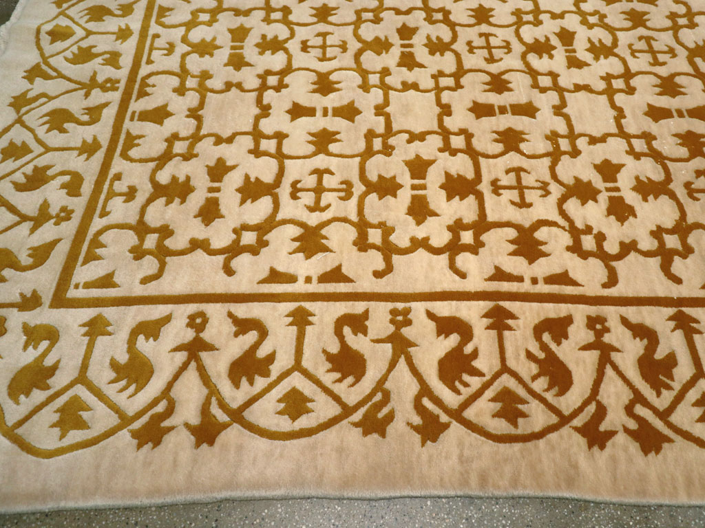 Vintage Indian Continental Large Room Size Carpet, No.30814 - Staging