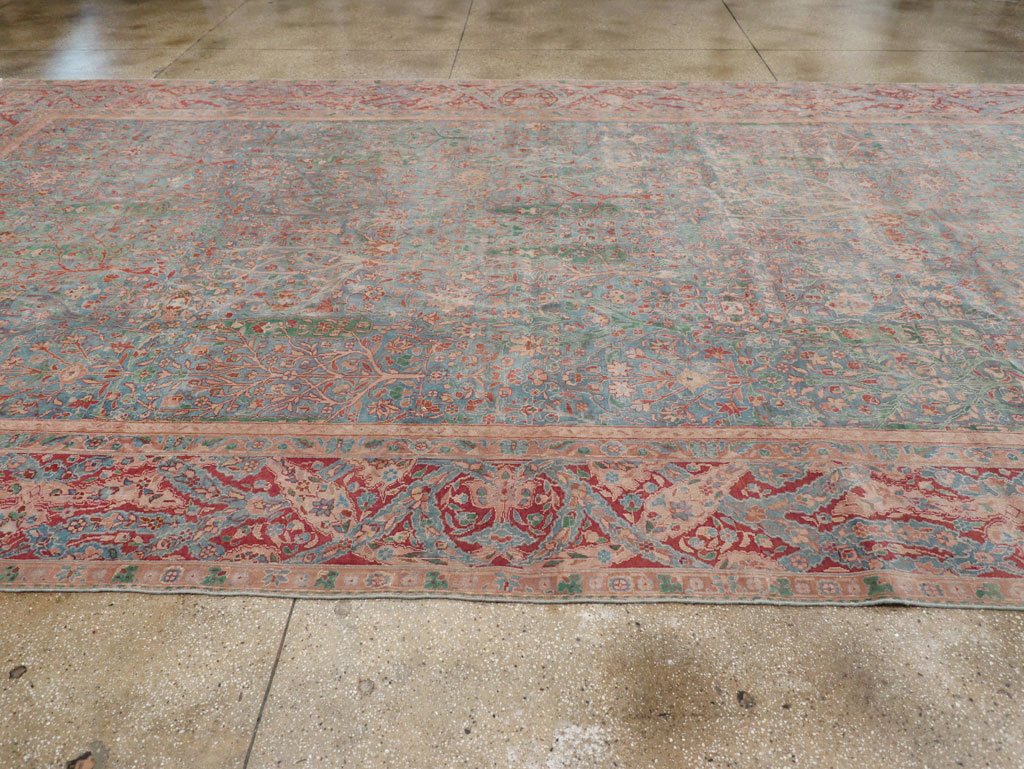 Vintage Indian Lahore Oversize Carpet, No.30820 - Staging