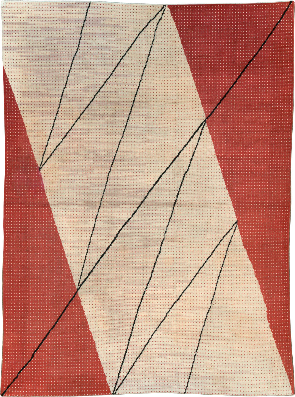 Vintage Czech Art Deco Large Room Size Carpet By Antonin Kybal, No.30824 - Staging