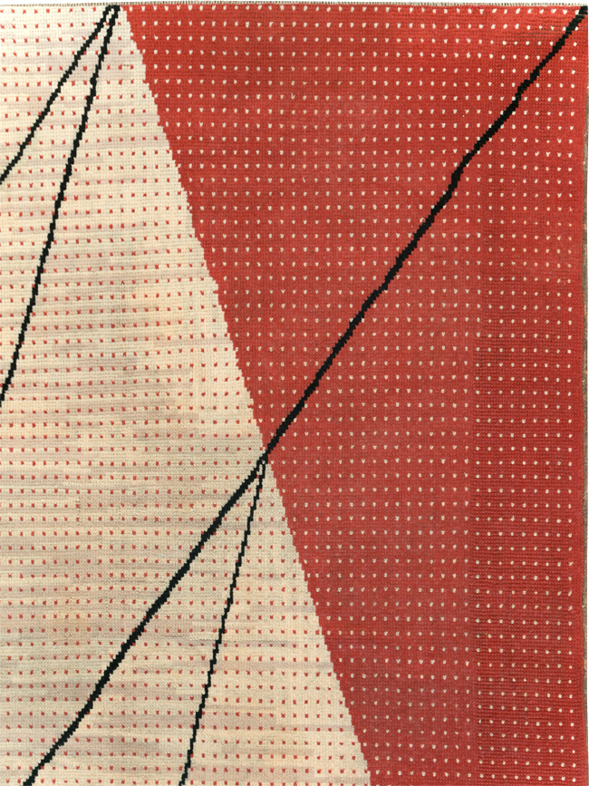 Vintage Czech Art Deco Large Room Size Carpet By Antonin Kybal, No.30824 - Staging