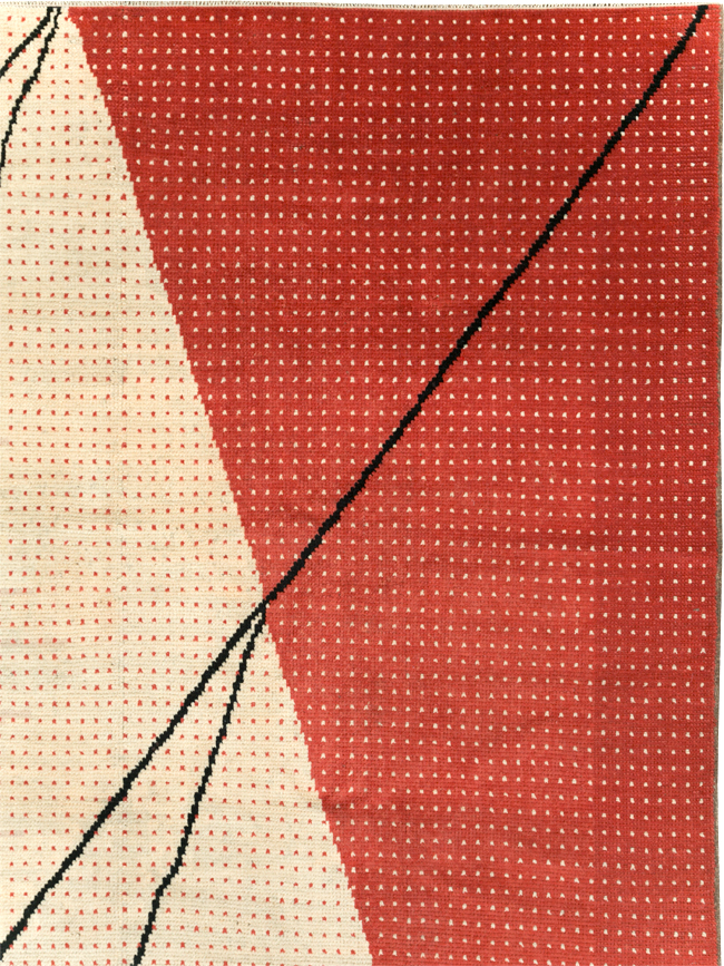 Vintage Czech Art Deco Large Room Size Carpet By Antonin Kybal, No.30824 - Staging