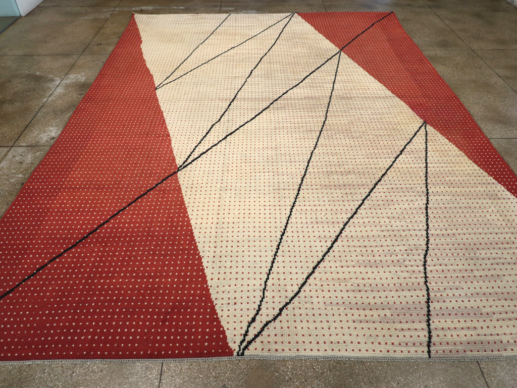 Vintage Czech Art Deco Large Room Size Carpet By Antonin Kybal, No.30824 - Staging