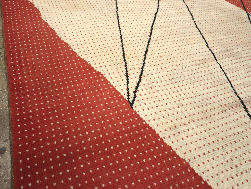 Vintage Czech Art Deco Large Room Size Carpet By Antonin Kybal, No.30824 - Staging