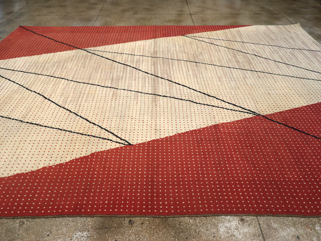 Vintage Czech Art Deco Large Room Size Carpet By Antonin Kybal, No.30824 - Staging