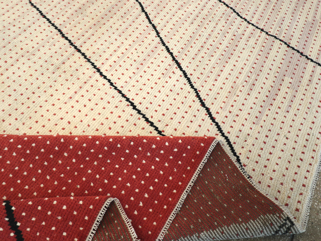 Vintage Czech Art Deco Large Room Size Carpet By Antonin Kybal, No.30824 - Staging