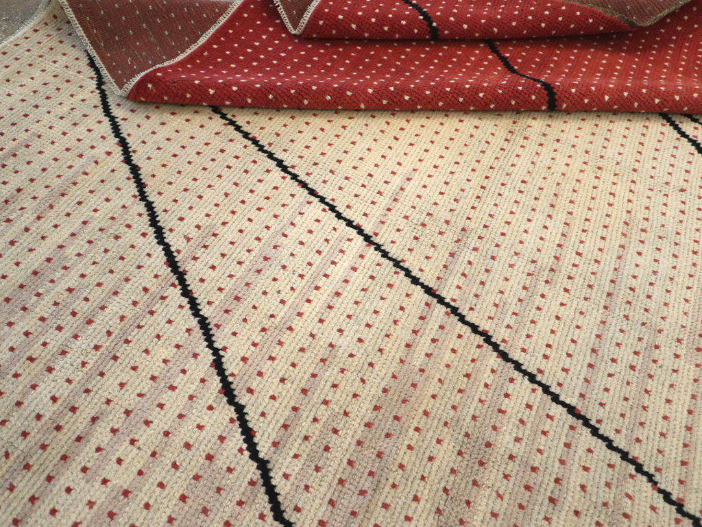 Vintage Czech Art Deco Large Room Size Carpet By Antonin Kybal, No.30824 - Staging