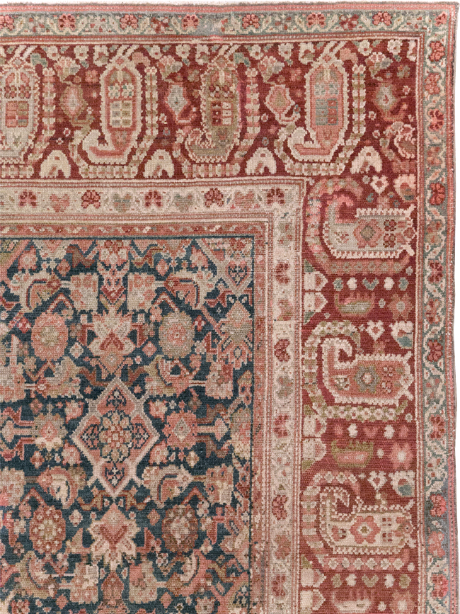 Antique Persian Malayer Accent Carpet, No.30829 - Staging