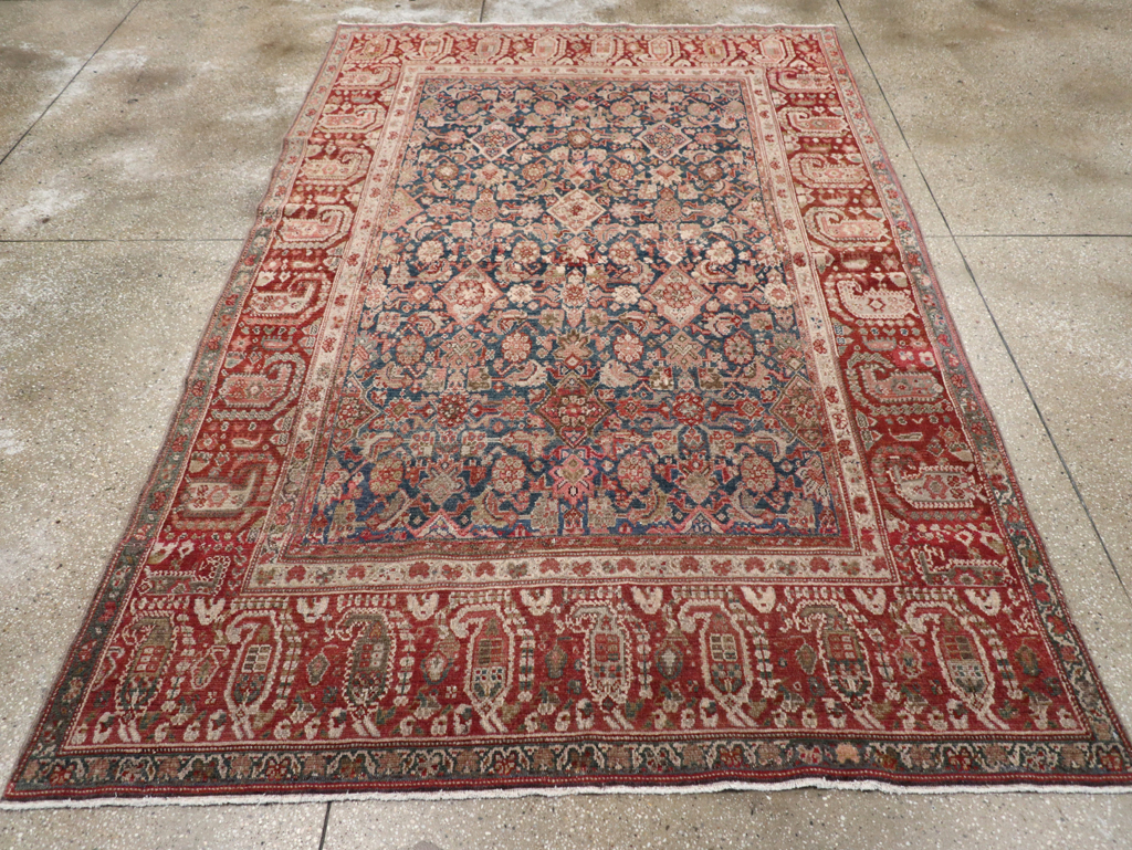 Antique Persian Malayer Accent Carpet, No.30829 - Staging
