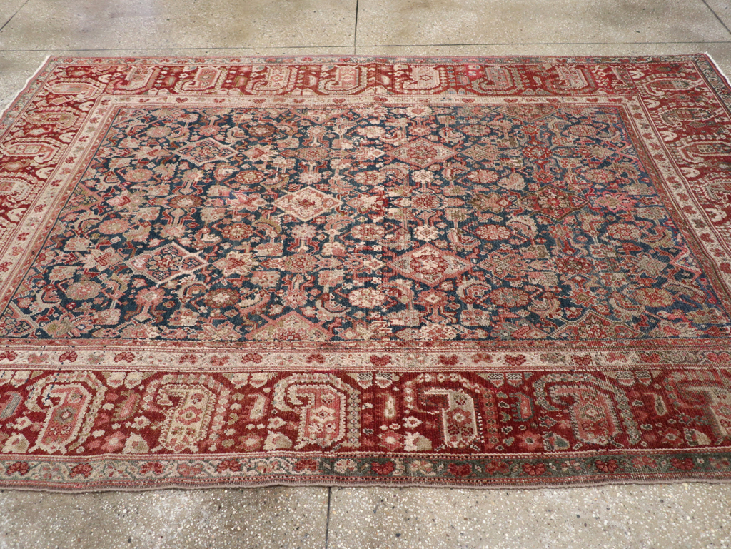 Antique Persian Malayer Accent Carpet, No.30829 - Staging