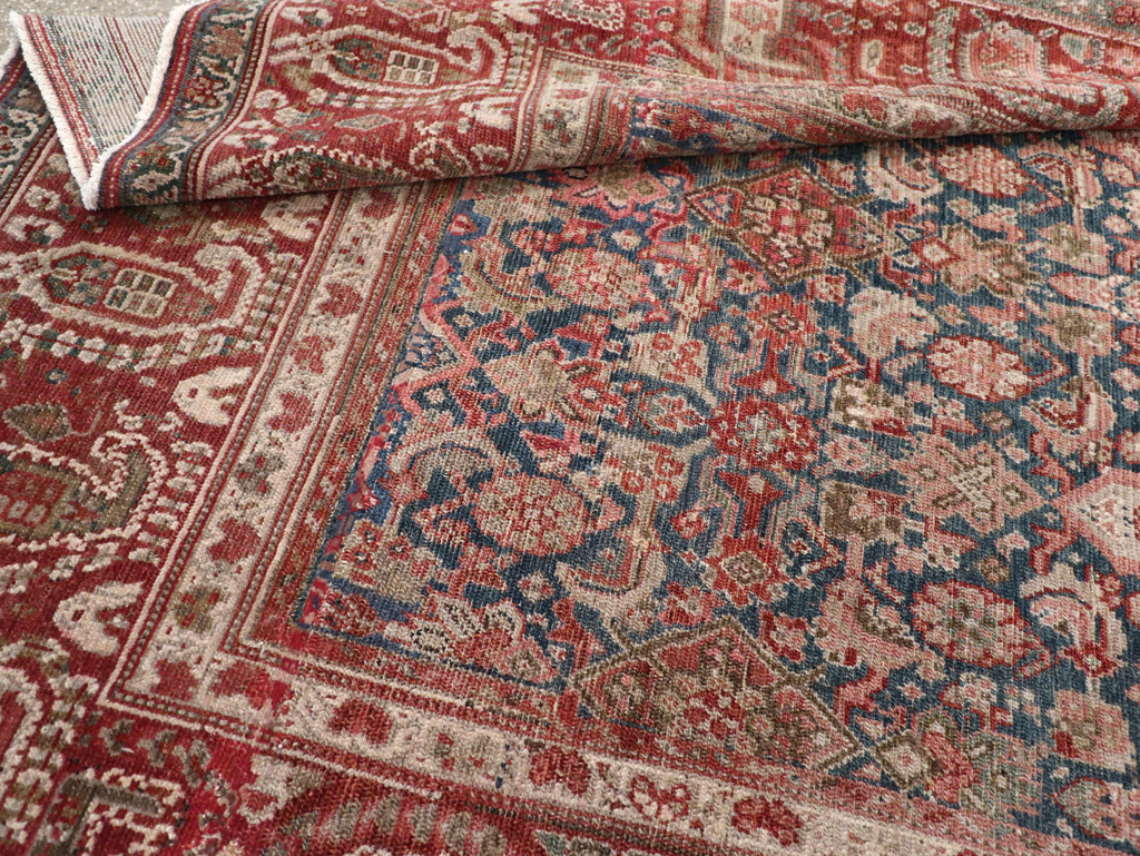 Antique Persian Malayer Accent Carpet, No.30829 - Staging