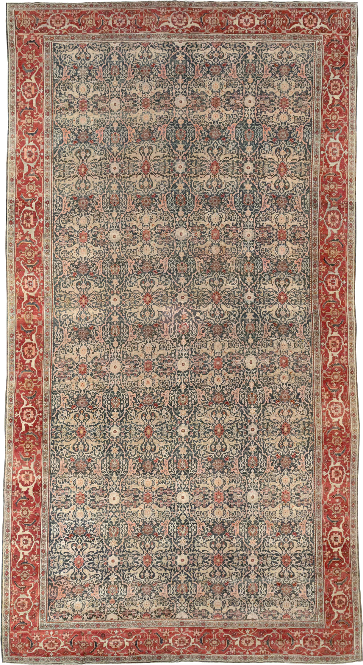 Antique Persian Bidjar Oversize Carpet, No.30830 - Staging