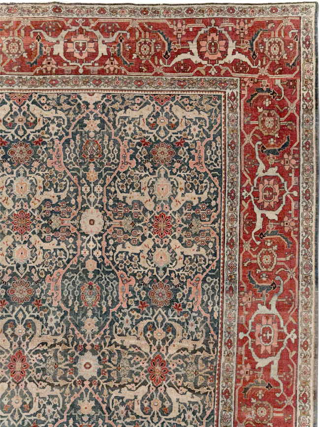 Antique Persian Bidjar Oversize Carpet, No.30830 - Staging