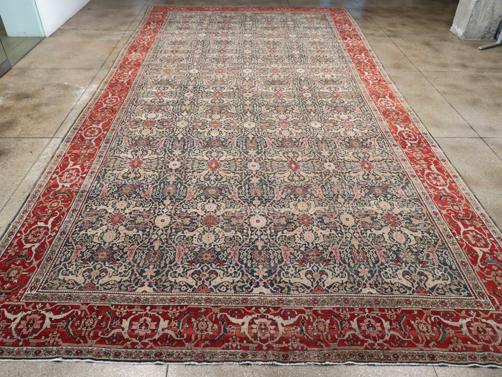Antique Persian Bidjar Oversize Carpet, No.30830 - Staging