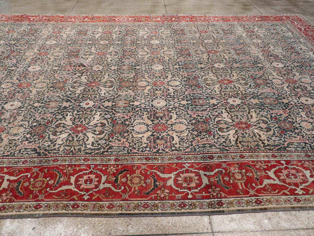 Antique Persian Bidjar Oversize Carpet, No.30830 - Staging