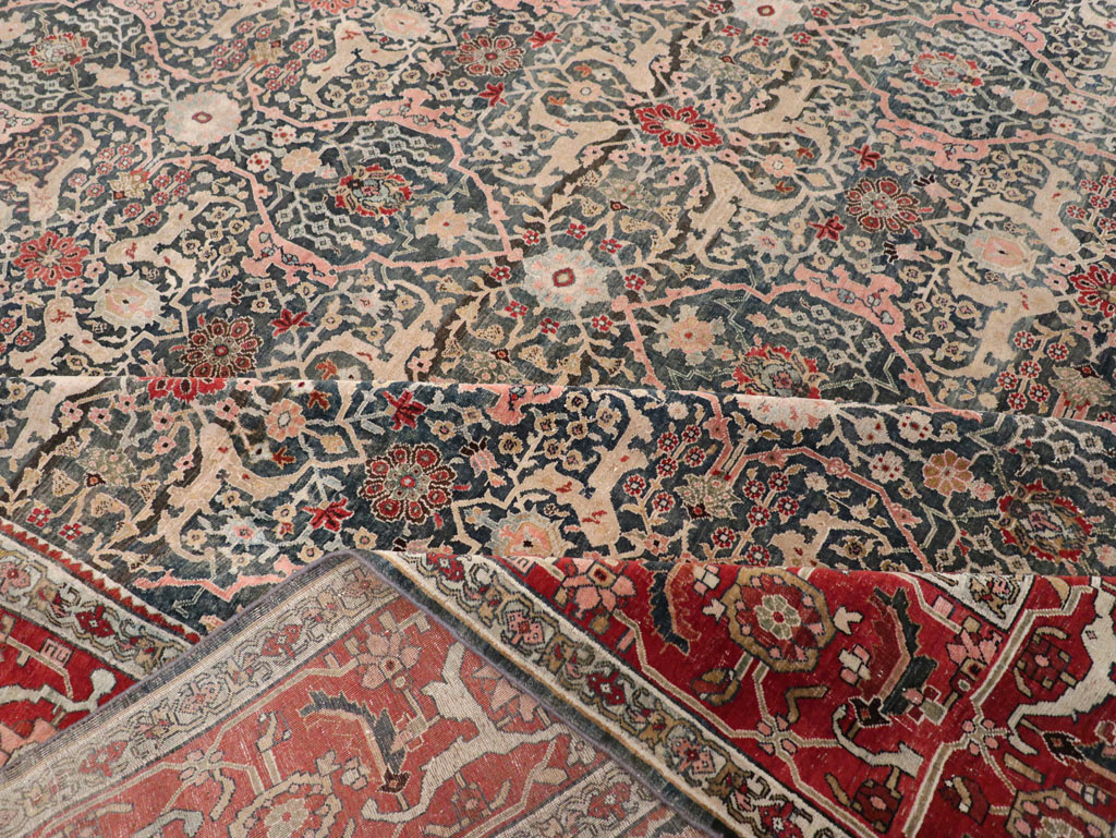 Antique Persian Bidjar Oversize Carpet, No.30830 - Staging