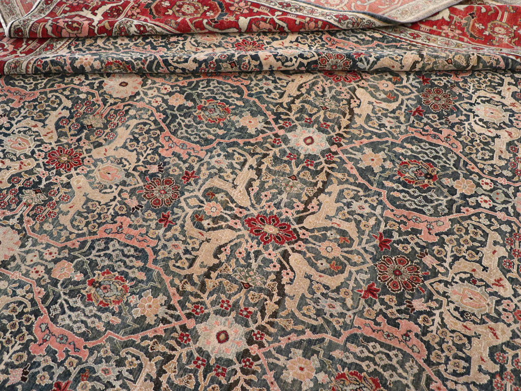Antique Persian Bidjar Oversize Carpet, No.30830 - Staging