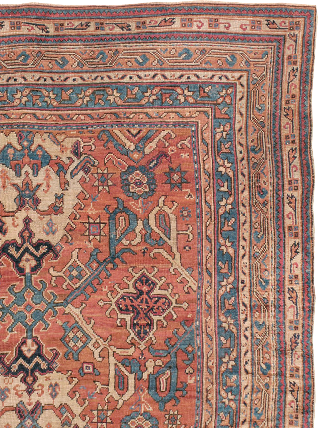 Antique Turkish Oushak Oversize Square Carpet, No.30832 - Staging