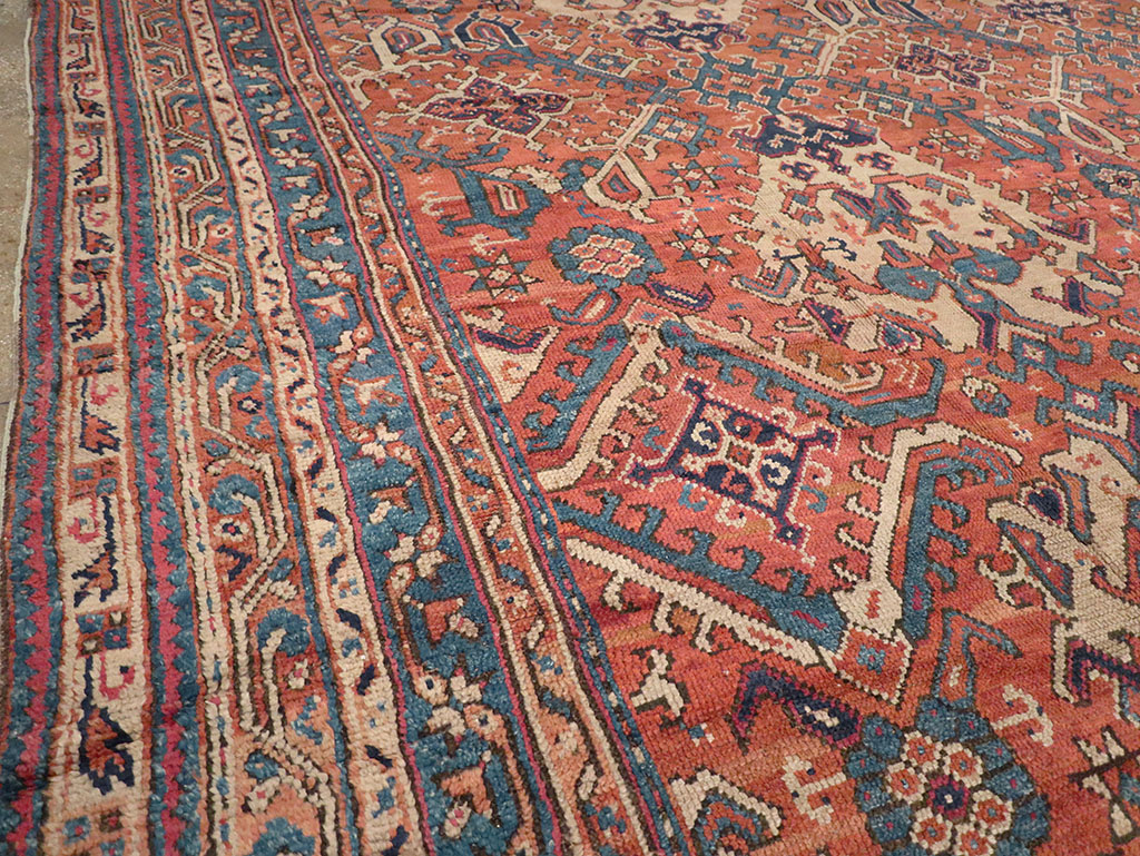 Antique Turkish Oushak Oversize Square Carpet, No.30832 - Staging
