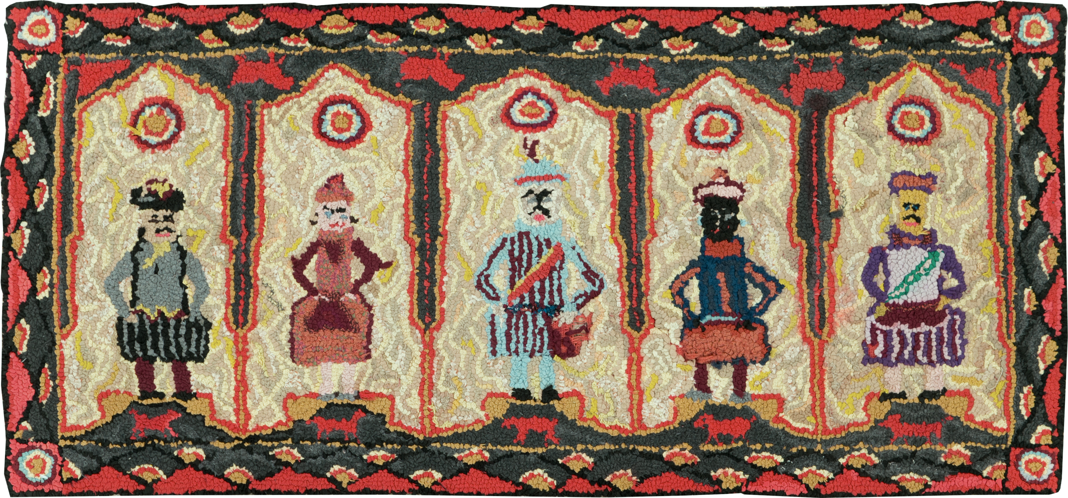 Vintage American Pictorial Hook Rug, No.30833 - Staging