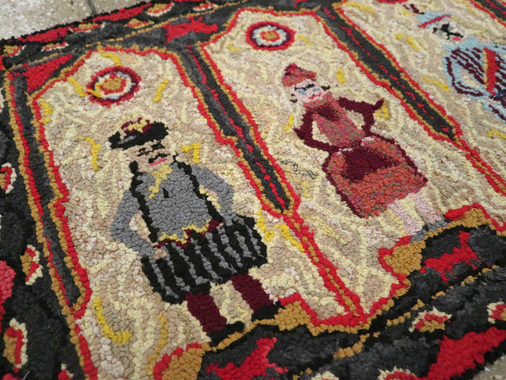 Vintage American Pictorial Hook Rug, No.30833 - Staging