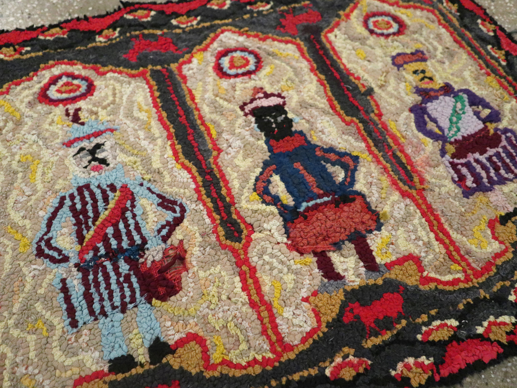 Vintage American Pictorial Hook Rug, No.30833 - Staging