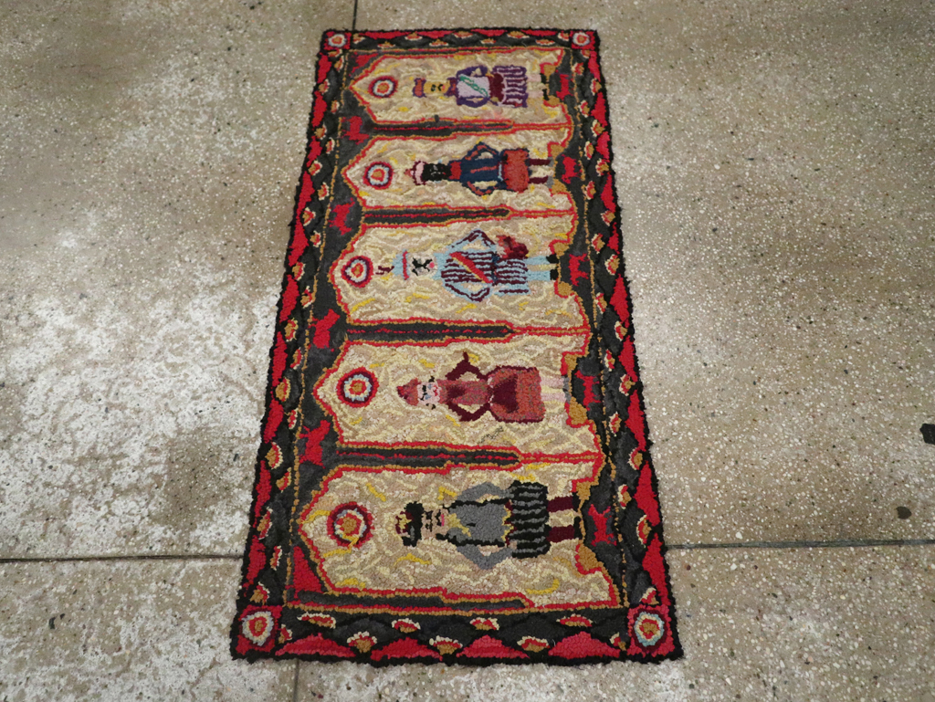 Vintage American Pictorial Hook Rug, No.30833 - Staging