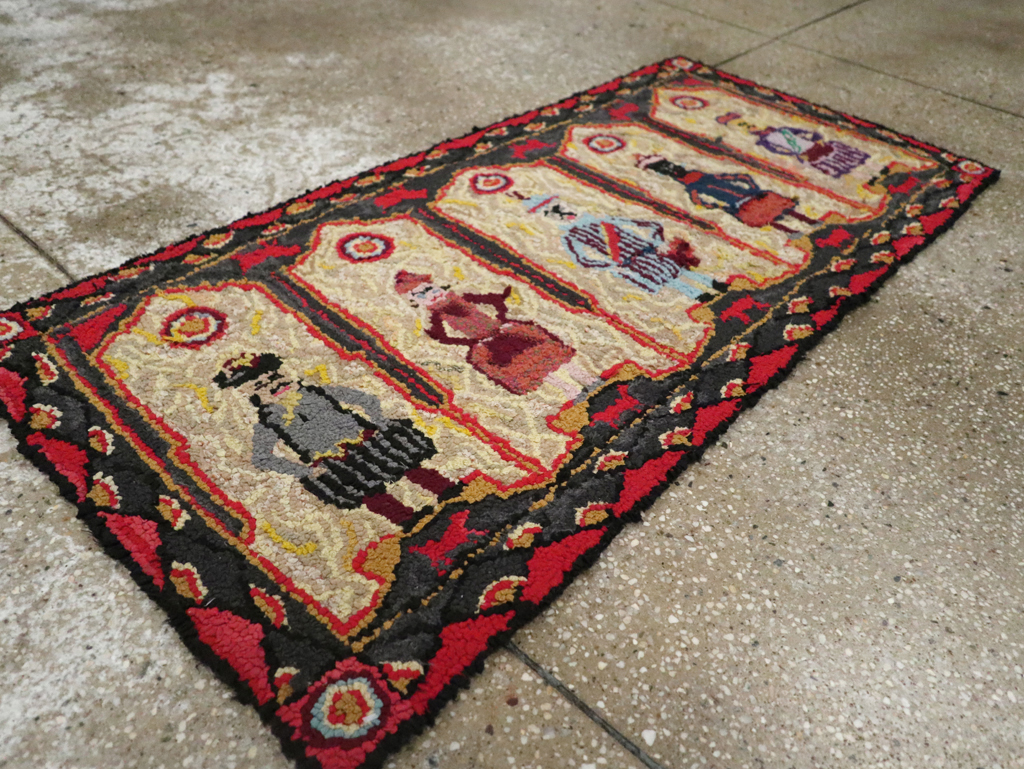 Vintage American Pictorial Hook Rug, No.30833 - Staging