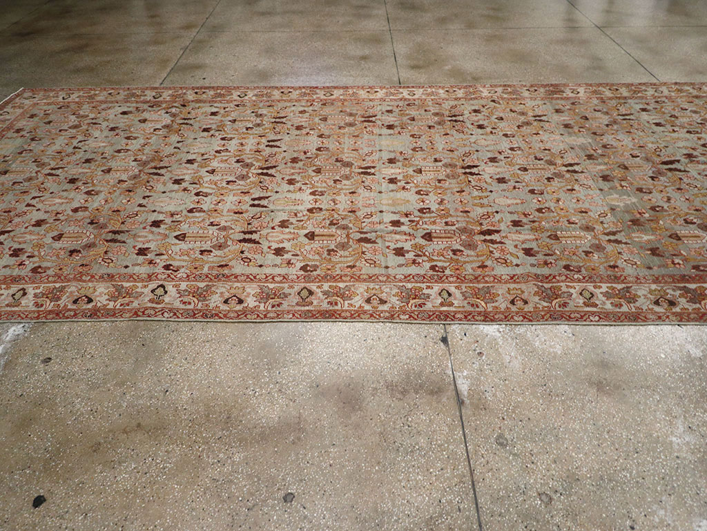Antique Persian Bibikabad Wide Gallery Runner, No.30836 - Staging