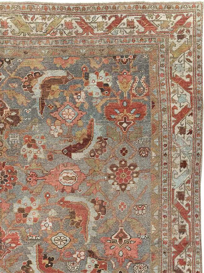 Antique Persian Bidjar Wide Gallery Runner, No.30837 - Staging