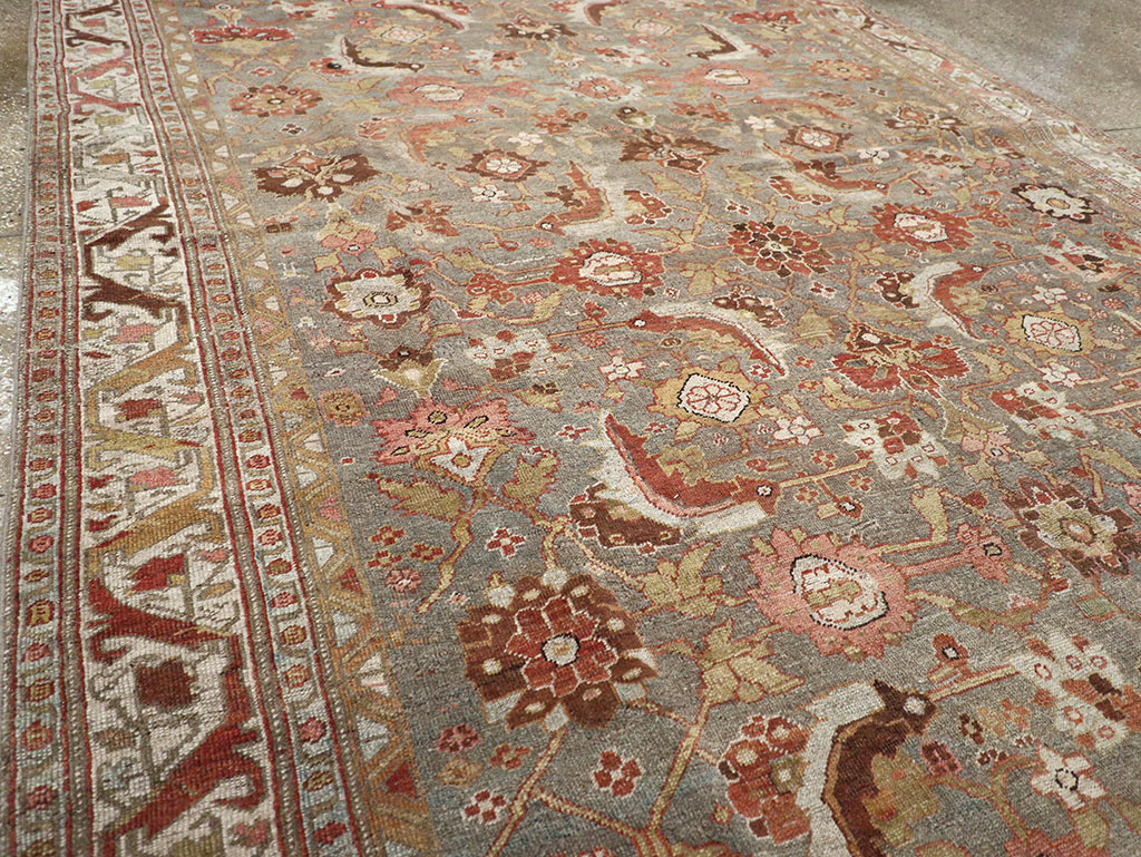Antique Persian Bidjar Wide Gallery Runner, No.30837 - Staging