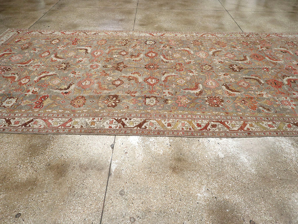 Antique Persian Bidjar Wide Gallery Runner, No.30837 - Staging