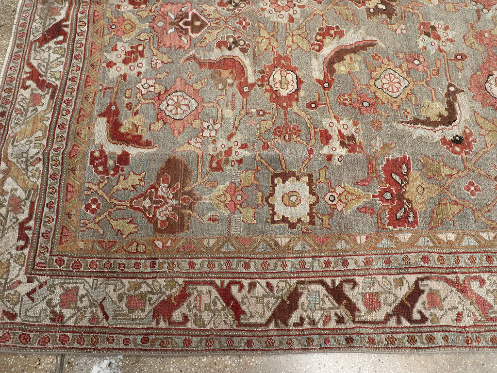 Antique Persian Bidjar Wide Gallery Runner, No.30837 - Staging
