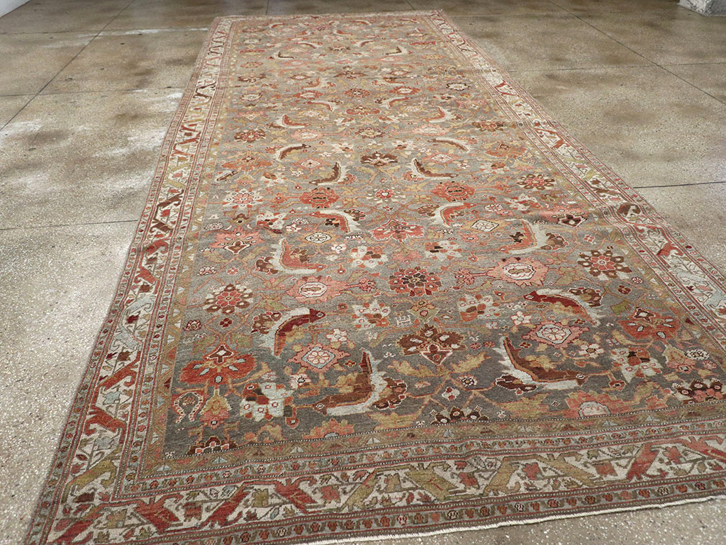 Antique Persian Bidjar Wide Gallery Runner, No.30837 - Staging