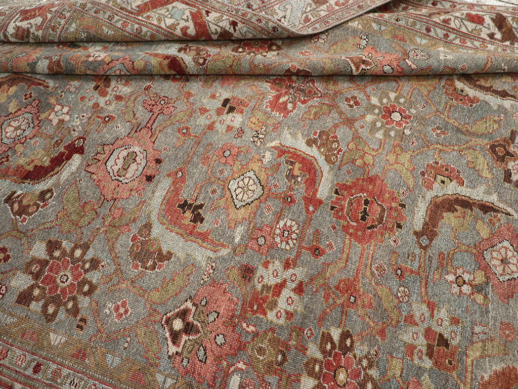 Antique Persian Bidjar Wide Gallery Runner, No.30837 - Staging
