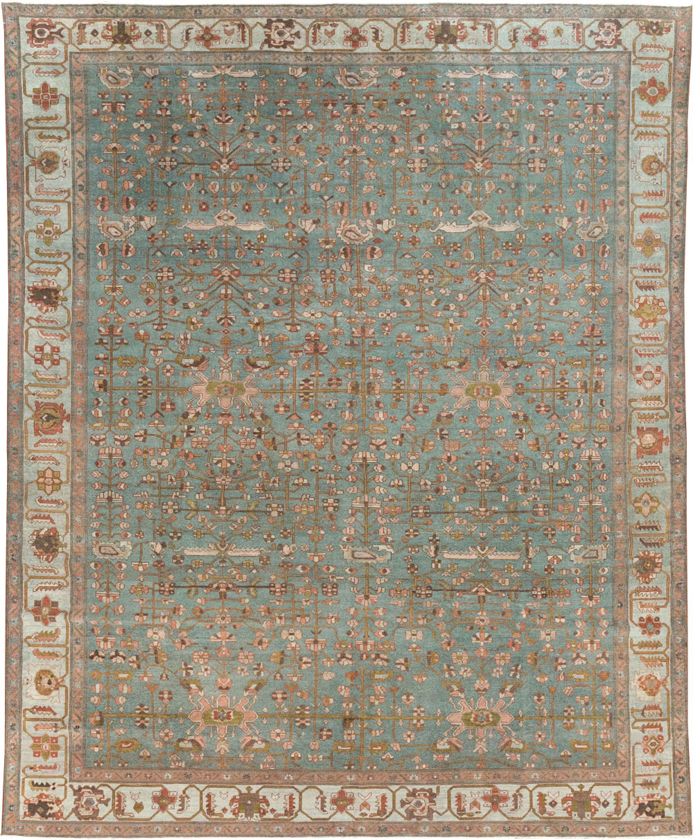 Antique Persian Malayer Room Size Carpet, No.30838 - Staging