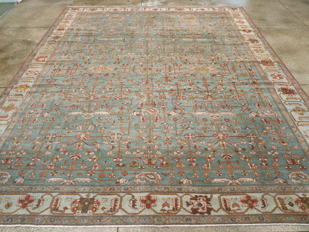 Antique Persian Malayer Room Size Carpet, No.30838 - Staging