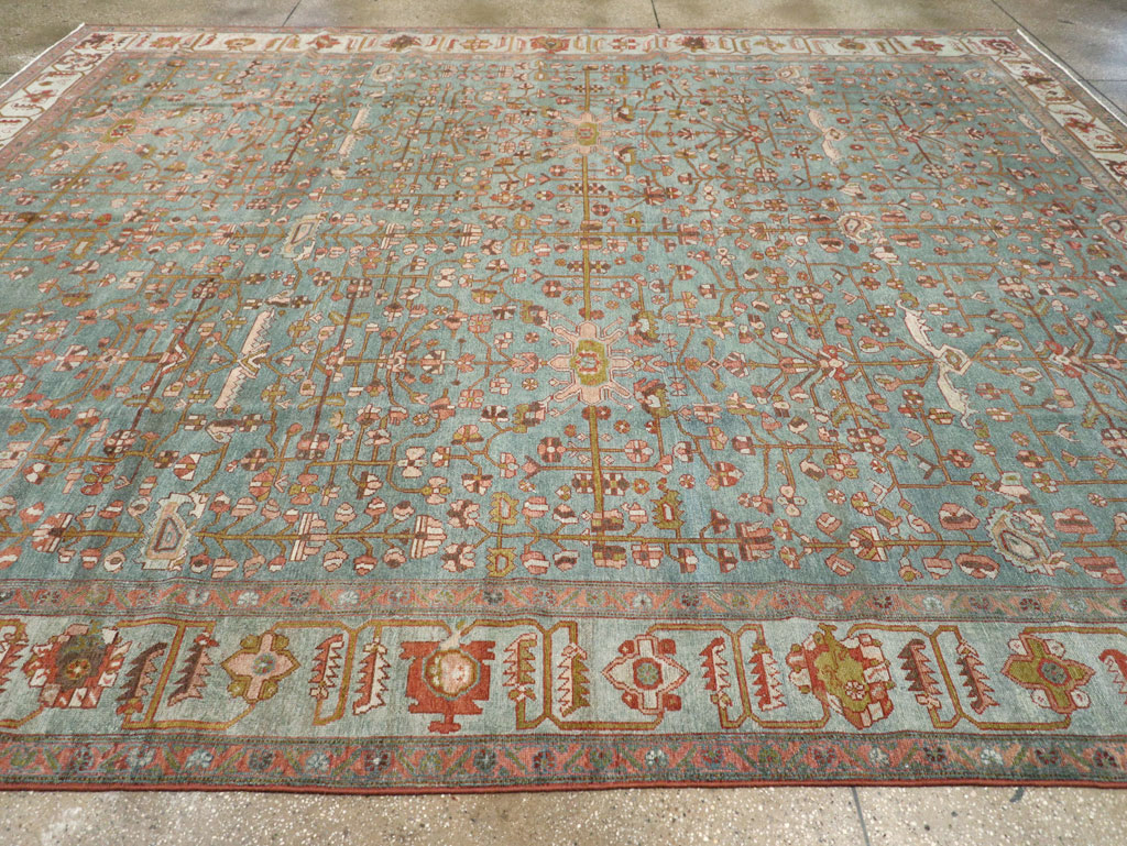Antique Persian Malayer Room Size Carpet, No.30838 - Staging
