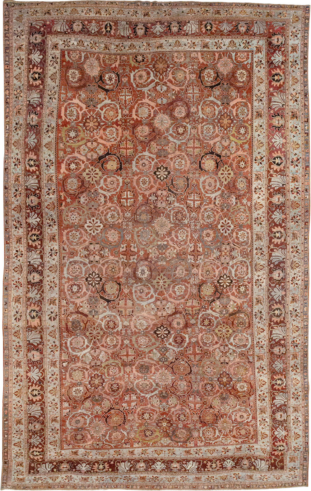 Antique Persian Bidjar Oversize Carpet, No.30842 - Staging