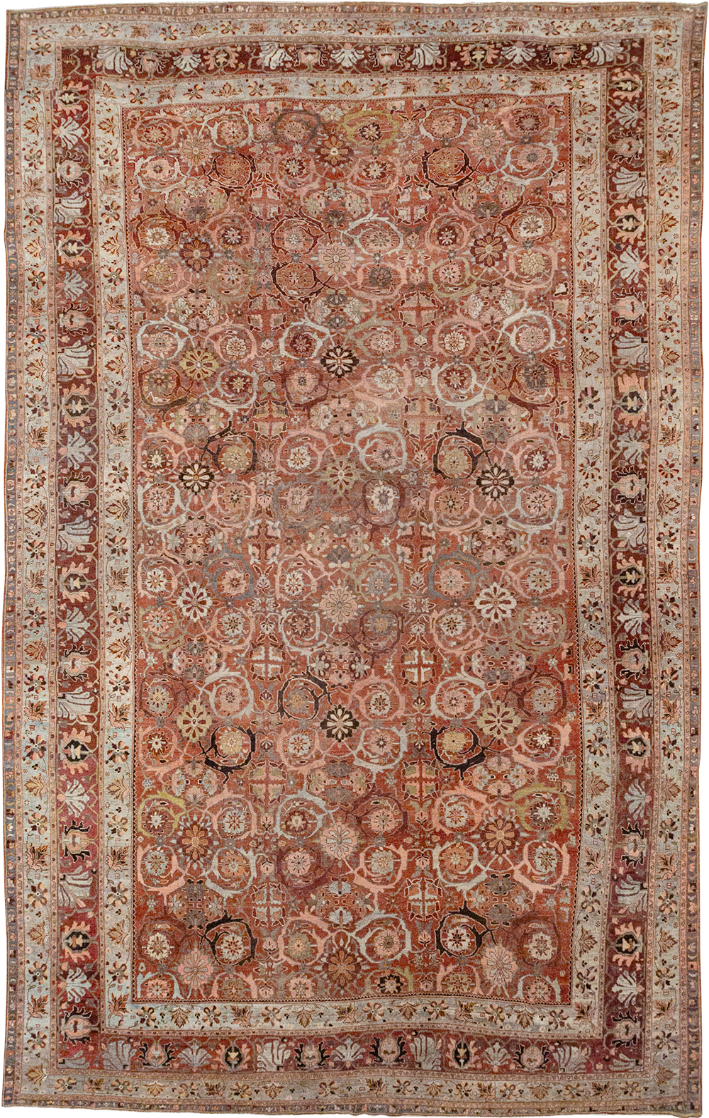 Antique Persian Bidjar Oversize Carpet, No.30842 - Staging