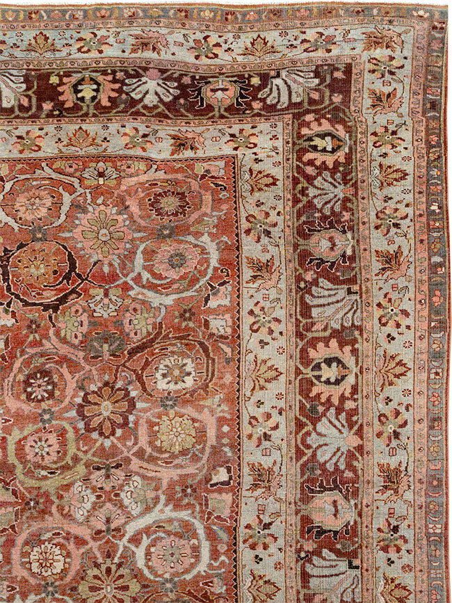 Antique Persian Bidjar Oversize Carpet, No.30842 - Staging