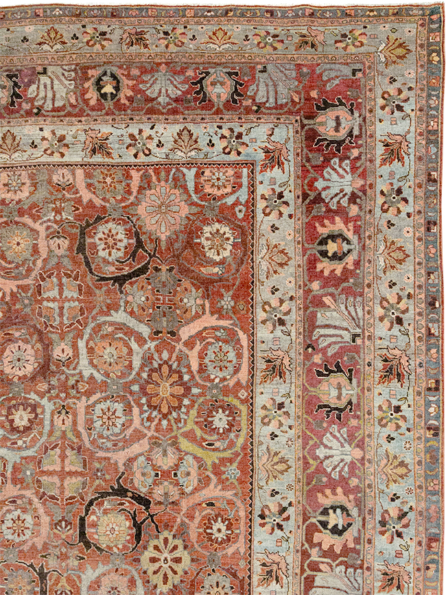 Antique Persian Bidjar Oversize Carpet, No.30842 - Staging