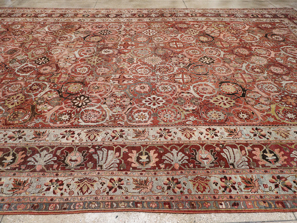 Antique Persian Bidjar Oversize Carpet, No.30842 - Staging