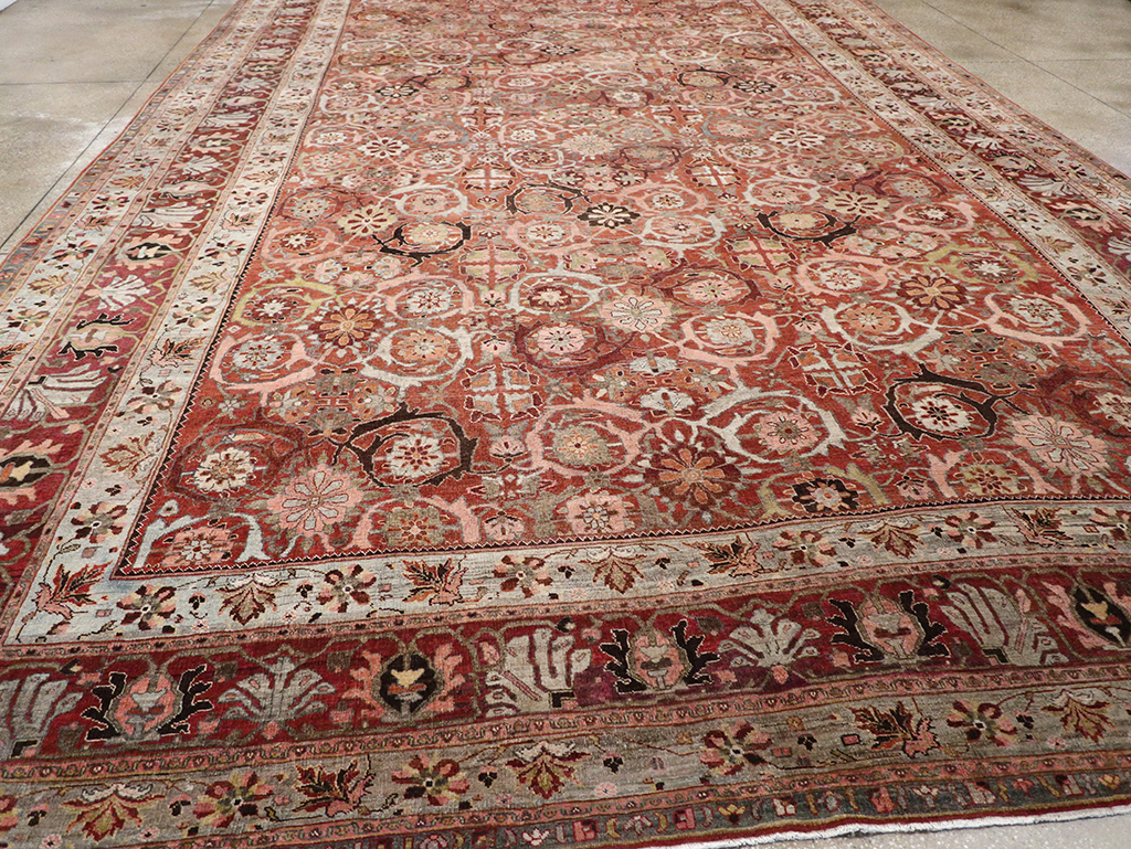 Antique Persian Bidjar Oversize Carpet, No.30842 - Staging