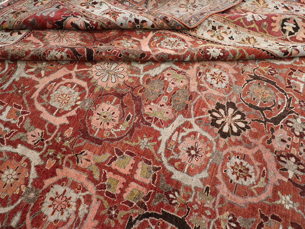 Antique Persian Bidjar Oversize Carpet, No.30842 - Staging