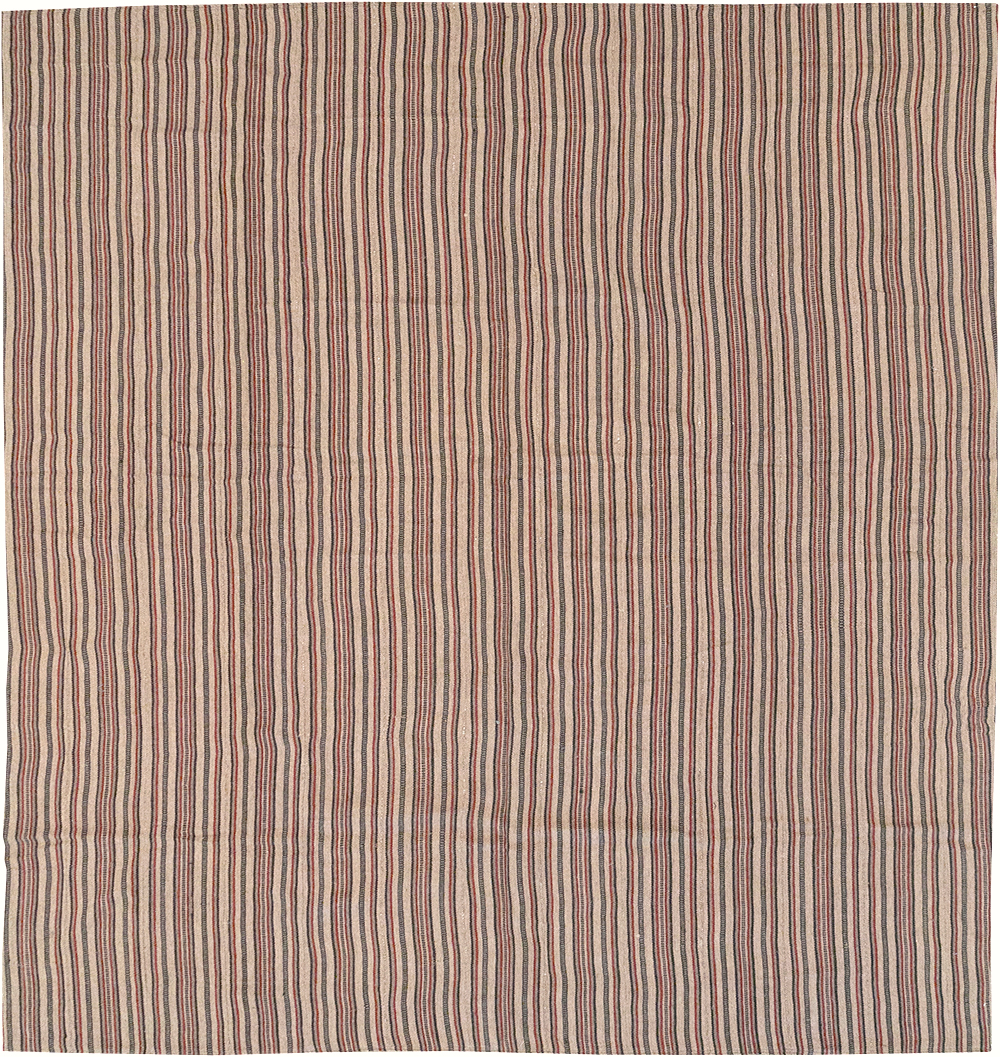 Vintage Persian Flatweave Kilim Room Size Carpet, No.30843 - Staging