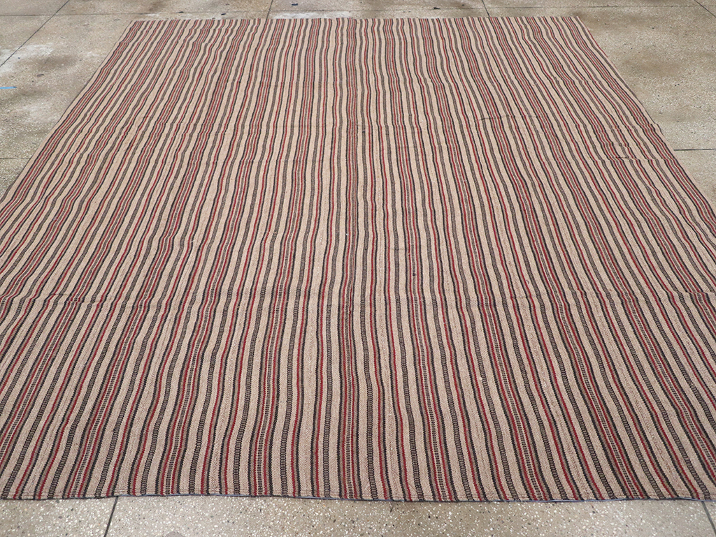 Vintage Persian Flatweave Kilim Room Size Carpet, No.30843 - Staging